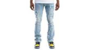 Custom Wholesale Destroyed Pants Slim Fit Distressed Trousers Skinny Acid Wash Denim Ripped Stacked Jeans For Men1