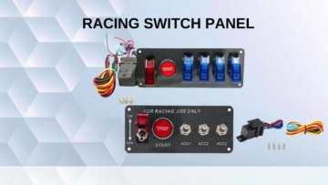 12V Racing Car Ignition Switch Panel with Engine Push Button Ignition Starter Switches Panel 5 in 1 Toggle Switches for Race Car1