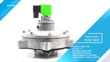 DMF-Y-76S 3'' Submerged Dust Collector Diaphragm Pulse Jet Solenoid Valve 24VDC 110VAC 220VAC