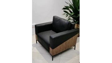 Company Business Reception Room Simple Leisure Leather Office Sofa Design And Coffee Table Combination1