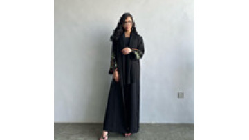 Abaya Femmes Robe Musulmane Solid Color Long Sleeve Plus Size Cardigan Muslim Spring Womens Dress Stylish Abaya Kaftan1