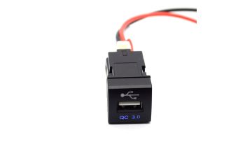 DC 12V 24V Illuminated USB Plug 2.1A USB Charger with fuse and wire kit1