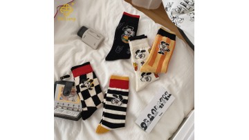 Cartoon puppy college style stockings
