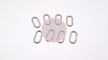 Silver carabiner hook