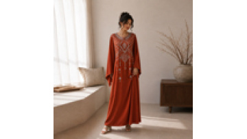 2026 Luxury Dubai Custom Beaded Satin Abaya Dress Muslim Women Evening Party Gown Ramadan Kaftan Caftan Marocain Robe1