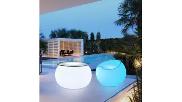 Modern LED Light-up Round Chair and Table Set1