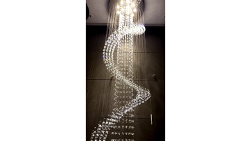 Nordic Style Spiral Crystal Chandelier