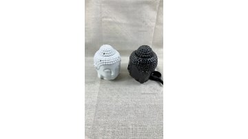 Buddha Head Candle Ceramic Air Fresher Aromatherapy Furnace Ceramic Oil Burner Essential Oil Burner1