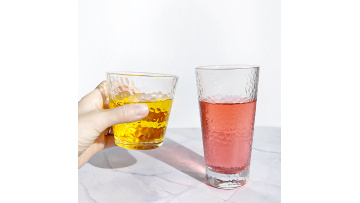 280ml 320ml 340ml Hammer Texture Glass Cup