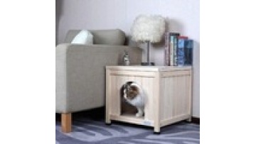 fashion assemble minimalism indoor canvas solid wood  balcony  living room wooden pet cat Detachable house1