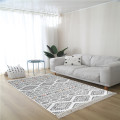 Nordic Cotton Woven Carpets for Living Room Linen Tassel Bedside Bedroom Rug Modern Simple Floor Mat Office Home Decor Washable