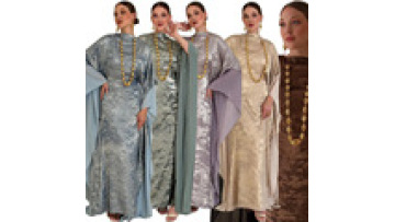Wholesale Dubai Abaya Turkish Modest Elegant Bat Sleeve Shining Abaya Women Muslim Dress Islamic Clothing Robes Abaya Dress1