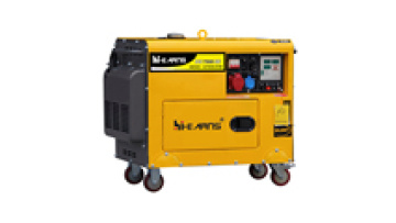 Real 5.5kw power three phase diesel generator with universal wheels1