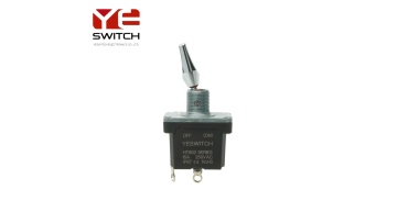 Flat Metal DPST OFF-ON Momentary Toggle Switch