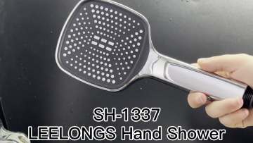 Alcachofa de ducha chrome and black ABS material single function cool shower head high pressure1