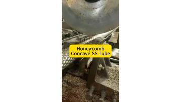 Honeycomb concave stainless steel pipe
