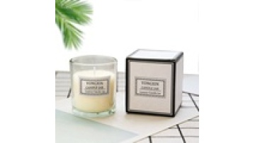 One Piece Sample Transparent Clear Empty Glass Candle Jars with wooden lids  for Candle Making1