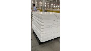 White UHMWPE machined sheet with precision milled surface