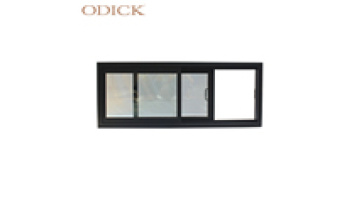 simple design 3 tracks aluminum sliding glass window1