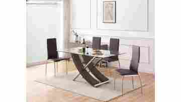 TL- 319F2 Elegant Sleek Glass Dining Table for 4 to 6 Guests