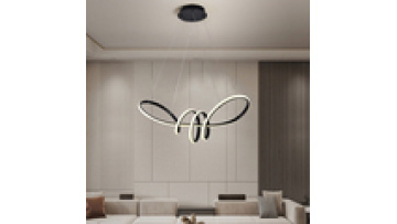 HIVIES Professional 120W LED Chandelier Lamp - Nordic Art Style Aluminum PVC Ring Pendant Light1