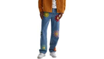 Bulk Casual Outdoor Pants Heavy Slim Straight Denim Flower Jeans Trousers for Men1