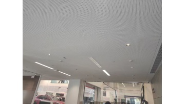 Seamless perforated gypsum ceiling panels