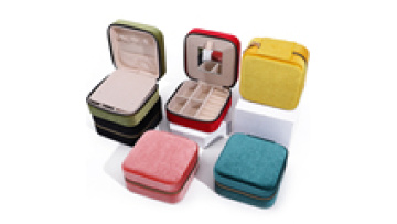 Wholesale custom logo velvet travel jewelry packaging box earrings Jewelry mirror storage box necklace ring velvet jewelry box1