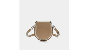 Classic Horseshoe Design Genuine Leather Saddle Ba