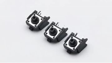 TACT SWITCH 12X12mm 4P Right Angle DIP H5mm Black Handle
