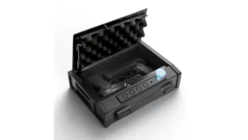 Portable Small Treadlock Digital Gun Pistol Handgun Firearm Fingerprint Biometric Safe Box Hidden Security Box1