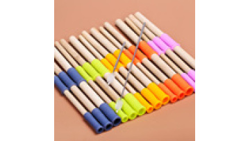 Fancy Travel Flexible Magic Eco Friendly Portable Reusable Foldable Drinking Straw Silicone  Bamboo Collapsible Straws With Case1