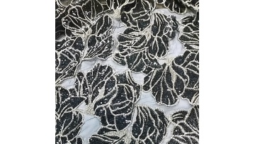 stretch mesh with sequin Embroidered New arrival french tulle nigerian lace fabric 2023 by the yard sequin fabric1
