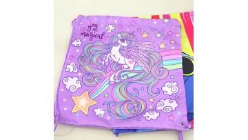 Low moq cheap custom promotional waterproof Swimming sports backpack shoe bag polyester drawstring Colorful bags with logo1