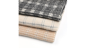 Polyester Nylon Knitted Fleece Fabric Material Yarn Dyed Hacci Sweater Fleece Fabric1