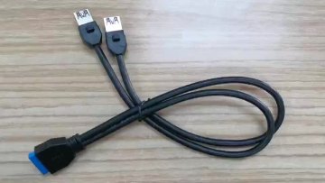 Dual USB 3.0 Panel Mount A Female to 20 PIN Motherboard Header date extension  internal Cable for laptop computer1