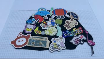 Childhood woven velcro label