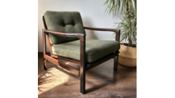 New trend modern simple minimalist comfort velvet  leisure  fabric wooden lounge reclining living room  chair1
