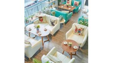 Free sample fashion modern commercial wooden furniture cafe metal and wood kitchen restaurant  dining  table1