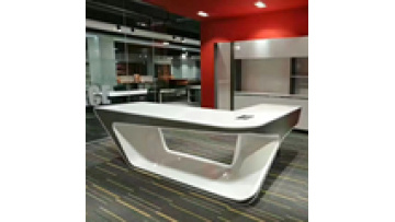 CEO Wireless Charge Boss L Shape Bright White Baking Paint Luxury Home Furniture Manager High Tech Modern Executive Office Desk1