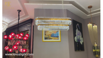 Bright customized crystal chandelier for hotel