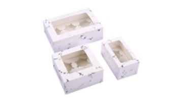 Wedding Birthday Baby Shower Gift Cookie Muffin Cupcake Paper Marble Cake Box With Window1