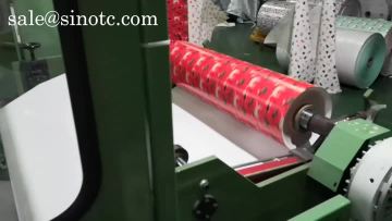 High speed automatic gift paper roll rewinding machine and wrapping machine剪辑
