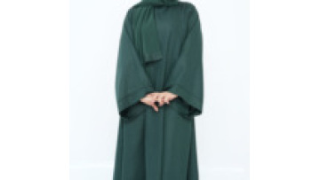 Modest Maxi Abaya Dress Dubai Elegant Batwing Sleeve Traditional Muslim Jalabiya Loose Robe with Belt1