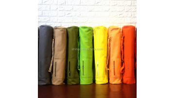 Eco-friendly Cotton Canvas YOGA Mat Carrying Pack X-cross Reinforce Handle Sling Yoga Bag with Customized Embroidery Logo1