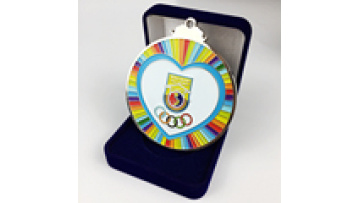 Cheap own design blank zinc alloy 3D gold award marathon running custom metal sports five rings rainbow medal1