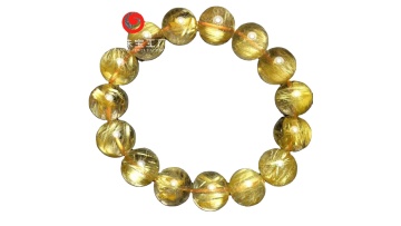 Factory price Good Quality Natural gold Rutilated Quartz Round Beaded Bracelets 6mm 8mm 10mm 12mm 14mm1