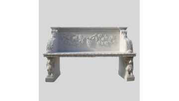 White Marble Garden Bench