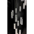 Staircase Decoration Hot Sale lustre living room high exquisite curved LED crystal chandelier