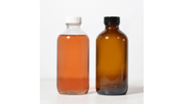 Clear Amber Boston Round Glass Bottles with Polycone Caps - 250ml/500ml/8oz/16oz1